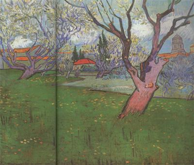 Vincent Van Gogh View of Arles with Trees in Blossom (nn04) oil painting picture